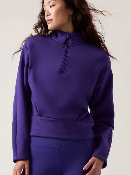 Athleta Tops - Athleta Deep blue Polartec Half‑Zip Pullover sz S
